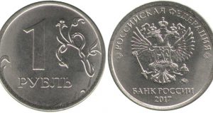 Монета 1 рубль 2017 года. Цена и стоимость на рынке в России